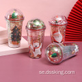 Microlandscape Plastic Cup Creative Glitter Summer Ice Cup